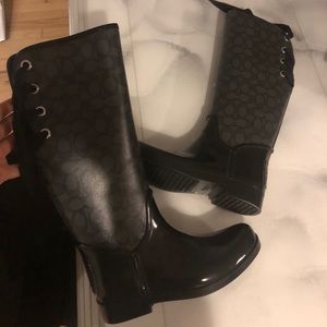 Coach rain boots